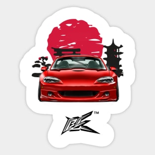 MAZDA MIATA NB STANCED RED Sticker